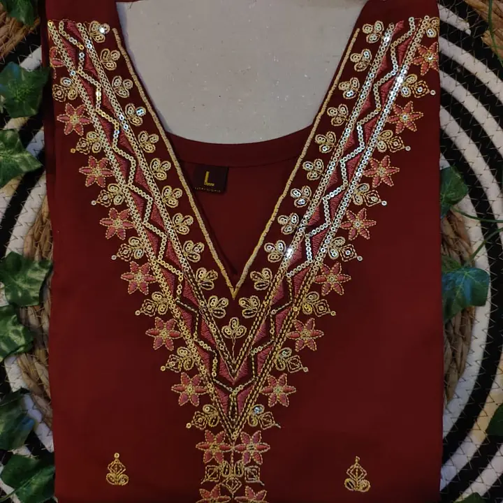 Floral Embroidered Cotton Straight Kurta - Master