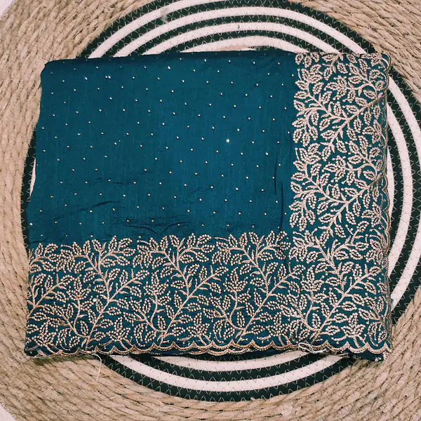 Beautiful Designer Saree with Golden Embellishments by RUCHI secondary image