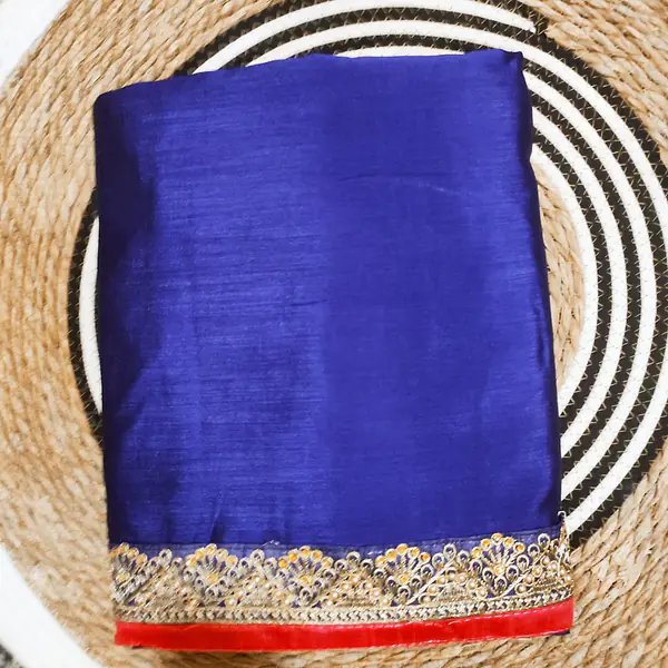 Printed Blue Saree primary image