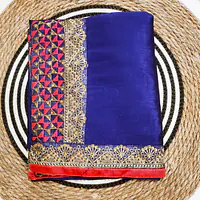 Printed Blue Saree - Master