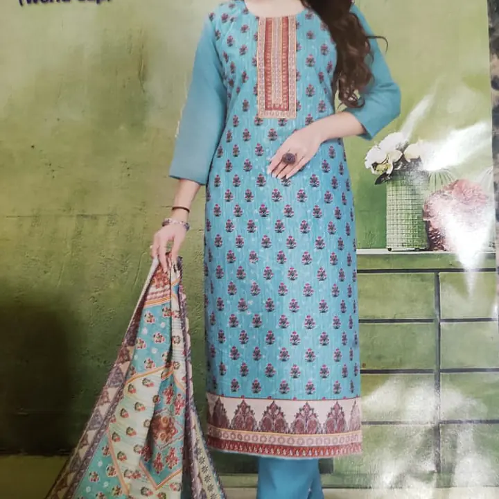 Beautifully Printed 3Pcs Set Semi Stiched - Master